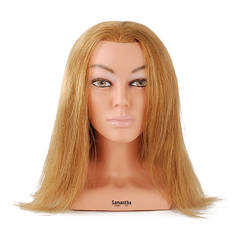 Samantha Competition Dark Blonde 100% Human Hair Cosmetology Mannequin Head  by Celebrity at